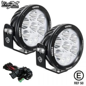 VISION X LIGHT CANNON ADVENTURE 6.7" 160W HALO LED DRIVING LIGHT KIT 2 PCS ECE COMPLIANT