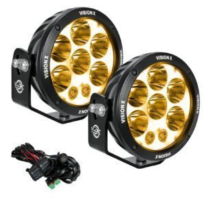 VISION X LIGHT CANNON ADVENTURE 6.7" 160W HALO AMBER LED DRIVING LIGHT KIT 2 PCS ECE COMPLIANT