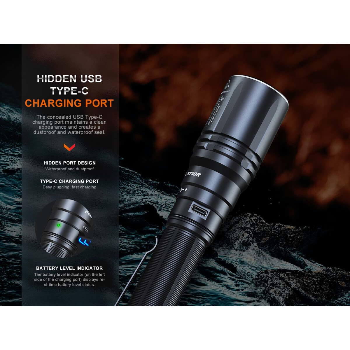 FENIX LASER FLASHLIGHT HT30R 500 LUMEN 1500 METER - Image 7