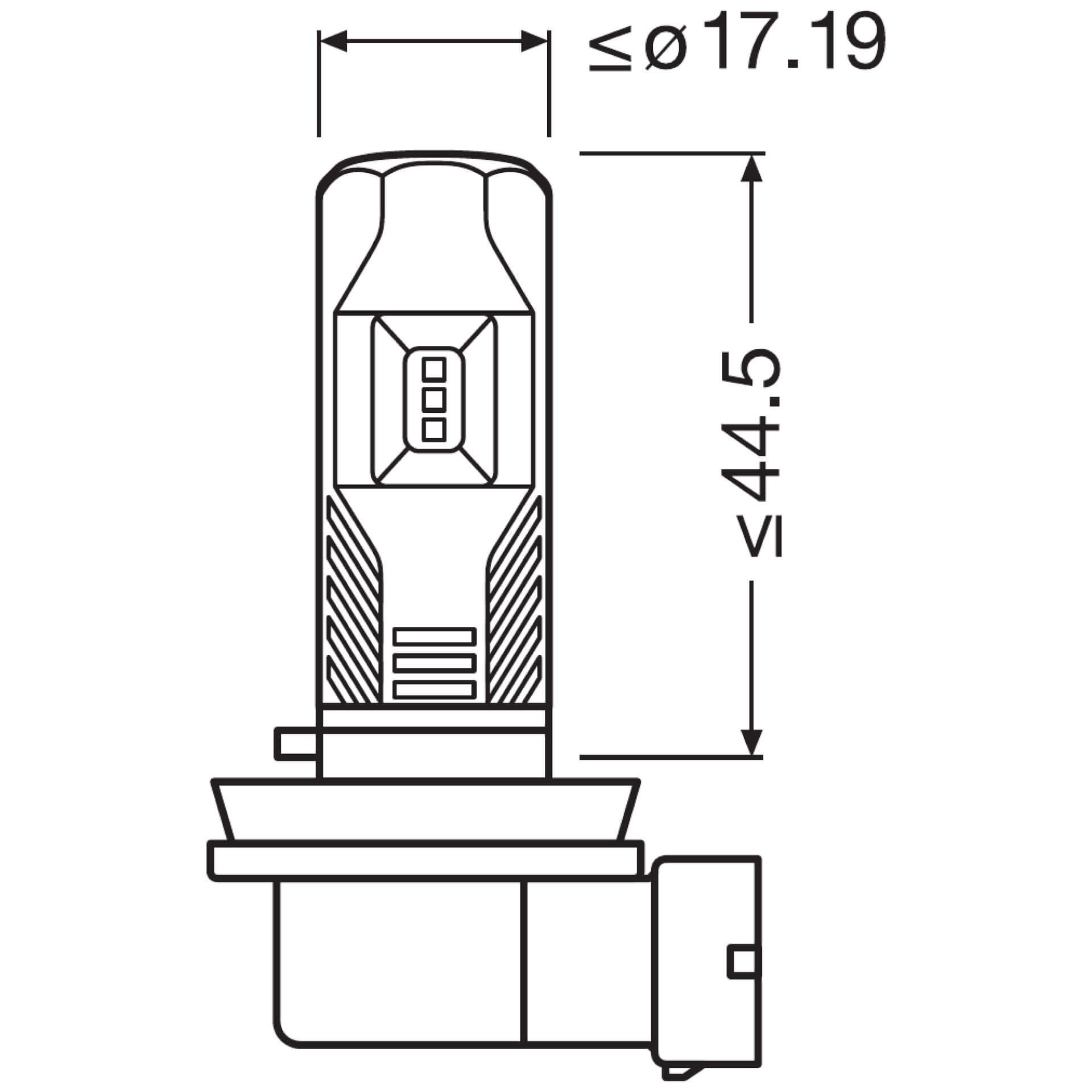 OSRAM H8/H11/H16 FOG LIGHT LED CONVERSION 6000K 720LM 12V - Image 4