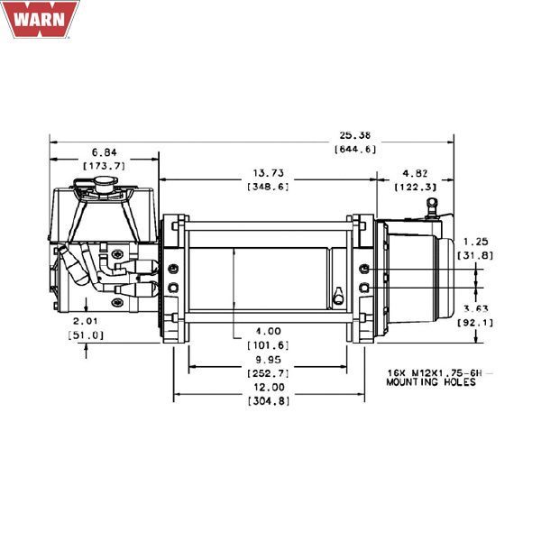 WARN VINSCH SERIE 9DC 12V 10" TRUMMA - Bild 2