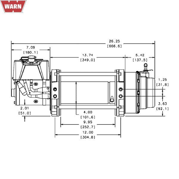WARN VINSCH SERIE 12DC 24V 10" TRUMMA - Bild 2