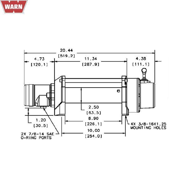 WARN VINSCH SERIE 6 HY 8.9" TRUMMA (MOTSOLS) - Bild 2