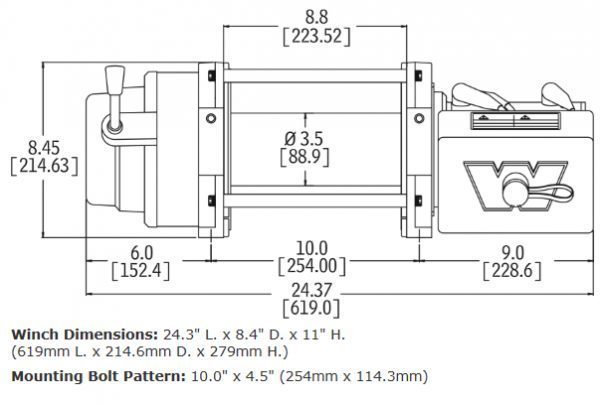 WARN VINSCH M12-S 12V MED SPYDURA SYNTETLINA - Bild 3