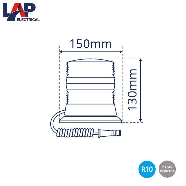 LAP LCB LED ROTORLJUS MAGNETISK ORANGE - Bild 2