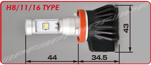 IPF H8 / H9 / H11 / H16 / H27 5000K 12W LED konverteringskit 12V - Bild 3