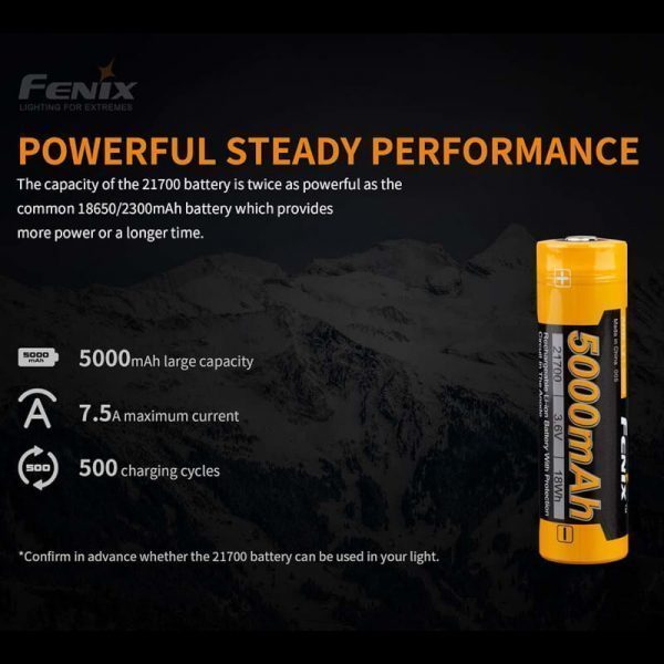 FENIX ARB-L21-5000 21700 LI-ION BATTERI 5000 MAH - Bild 3